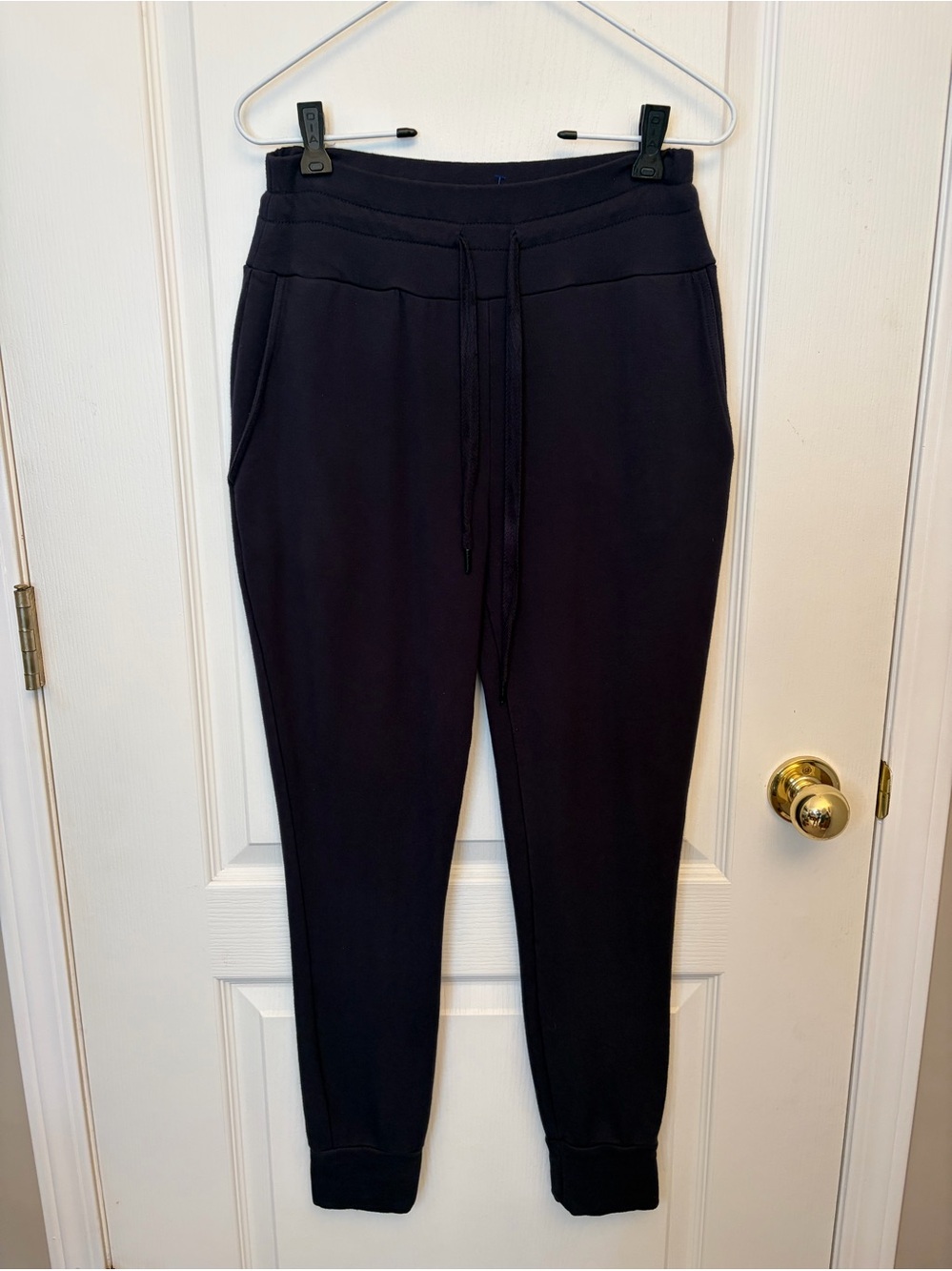 Foil Black Fleece Jogger Pants Size XS Cozy Lounge Sweatpants